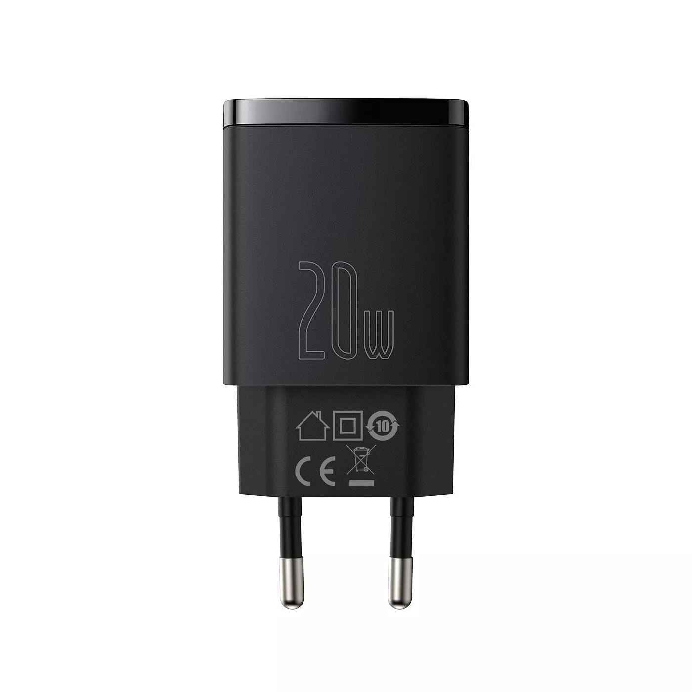 Baseus Compact Quick Charger USB A & Type-C 20W Black 4