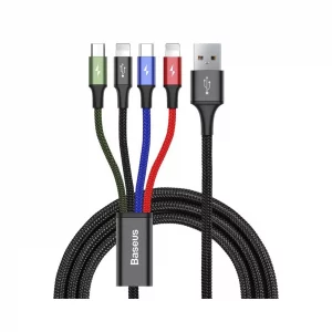 Baseus Rapid Braided USB to 2x Lightning / Type-C / MicroUSB Cable 1.2m (CA1T4-A01)