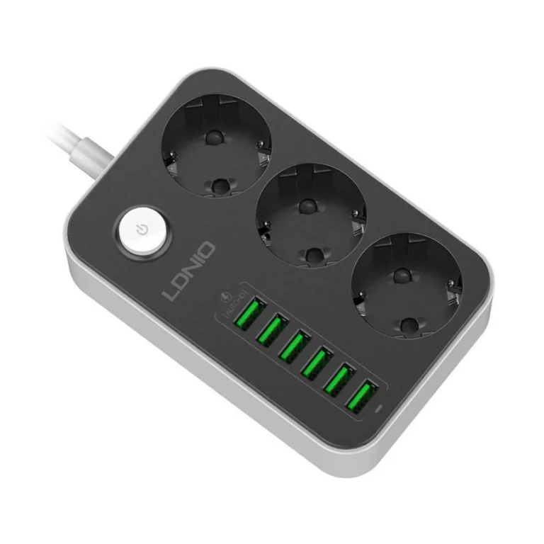 Ldnio Powerstrip 3x Sockets 6x USB