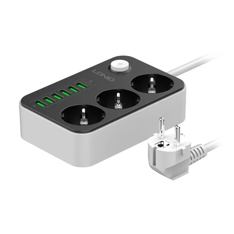 Ldnio Powerstrip 3x Sockets 6x USB