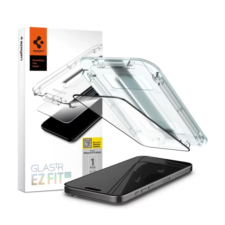 Spigen Glas.TR EZ Fit FC Black iPhone 15 Pro Max