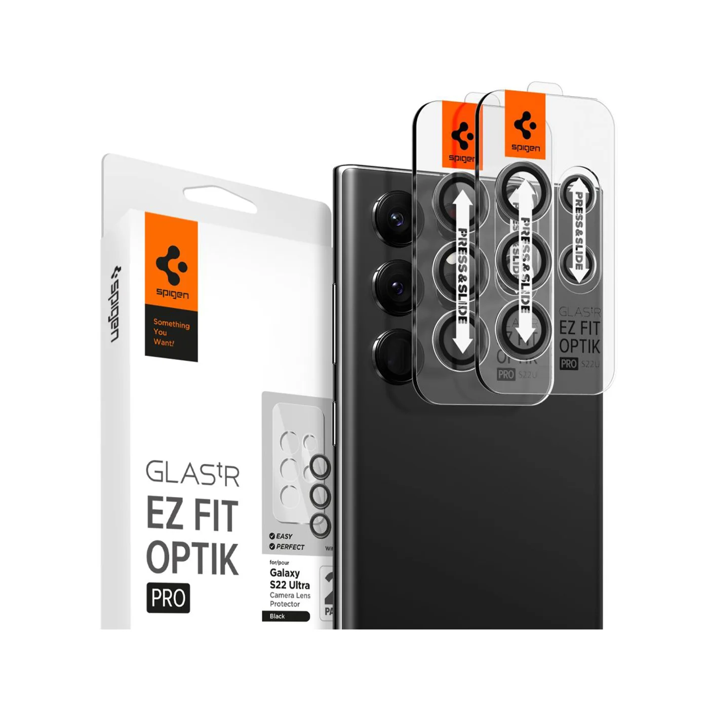 Spigen Optik.TR Ez Fit Camera Protector Galaxy S22 Ultra 1 Spigen Optik.TR Ez Fit Camera Protector Galaxy S22 Ultra 2pcs