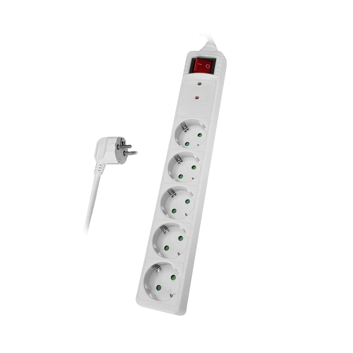 Powertech Safety Powerstrip PT-882 5x Schuko 16A 3m White Powertech Safety Powerstrip PT-882 5x Schuko 16A 3m White