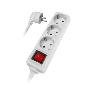 Powertech Powerstrip PT-873 3x Schuko 16A 1.5m White