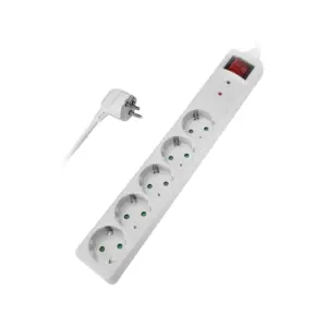 Powertech Safety Powerstrip PT-880 5x Schuko 16A 1.5m White