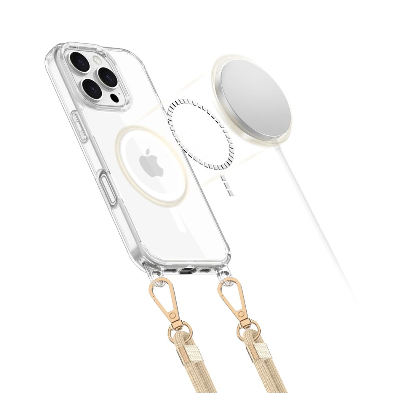 Tech-Protect Flexair Chain Magsafe iPhone 16 Pro Black & Taupe 1 Tech-Protect Flexair Chain Magsafe iPhone 16 Pro Black & Taupe