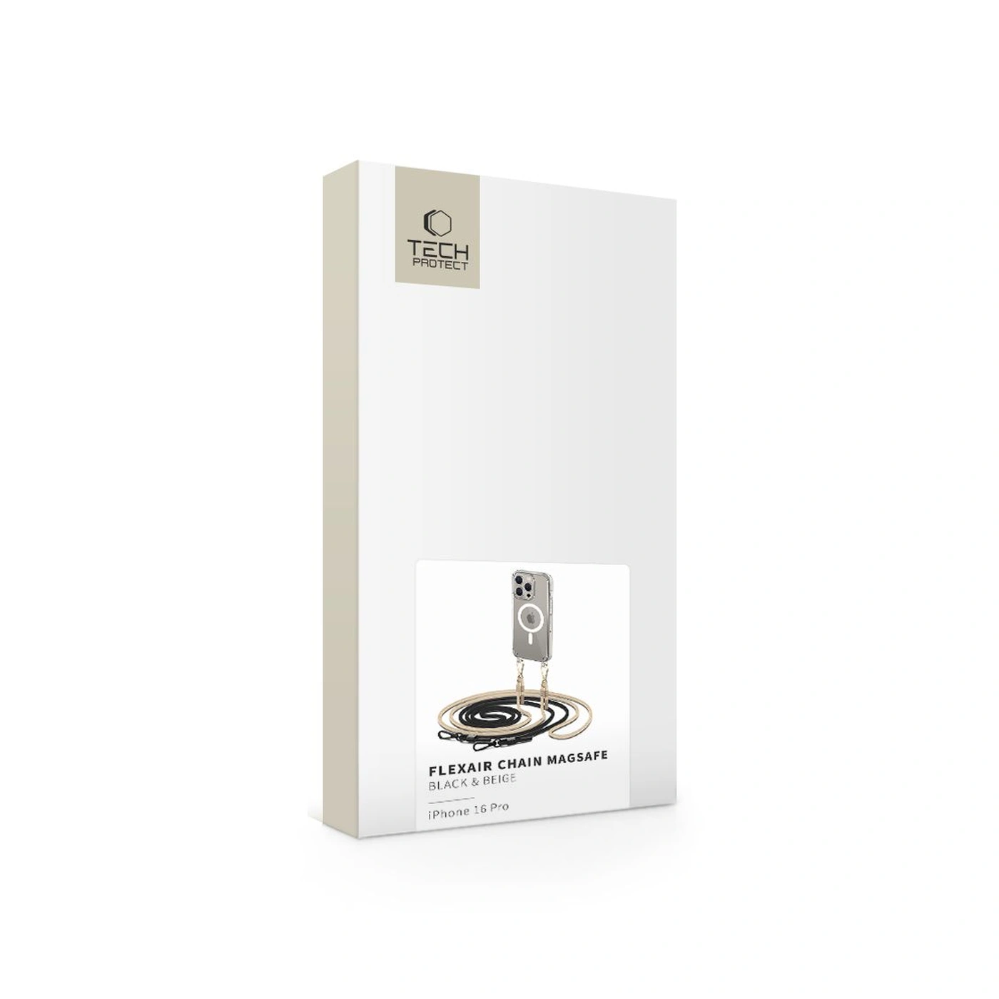 Tech-Protect Flexair Chain Magsafe iPhone 16 Pro Black & Taupe 2 Tech-Protect Flexair Chain Magsafe iPhone 16 Pro Black & Taupe