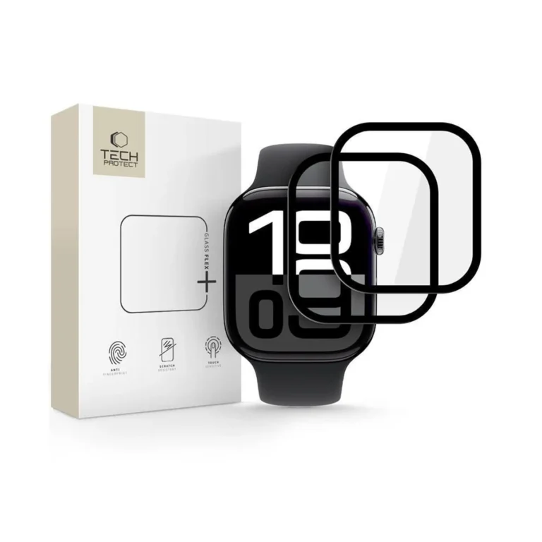 Tech-Protect Flex+ Full Face Tempered Glass Apple Watch 46mm 2pcs