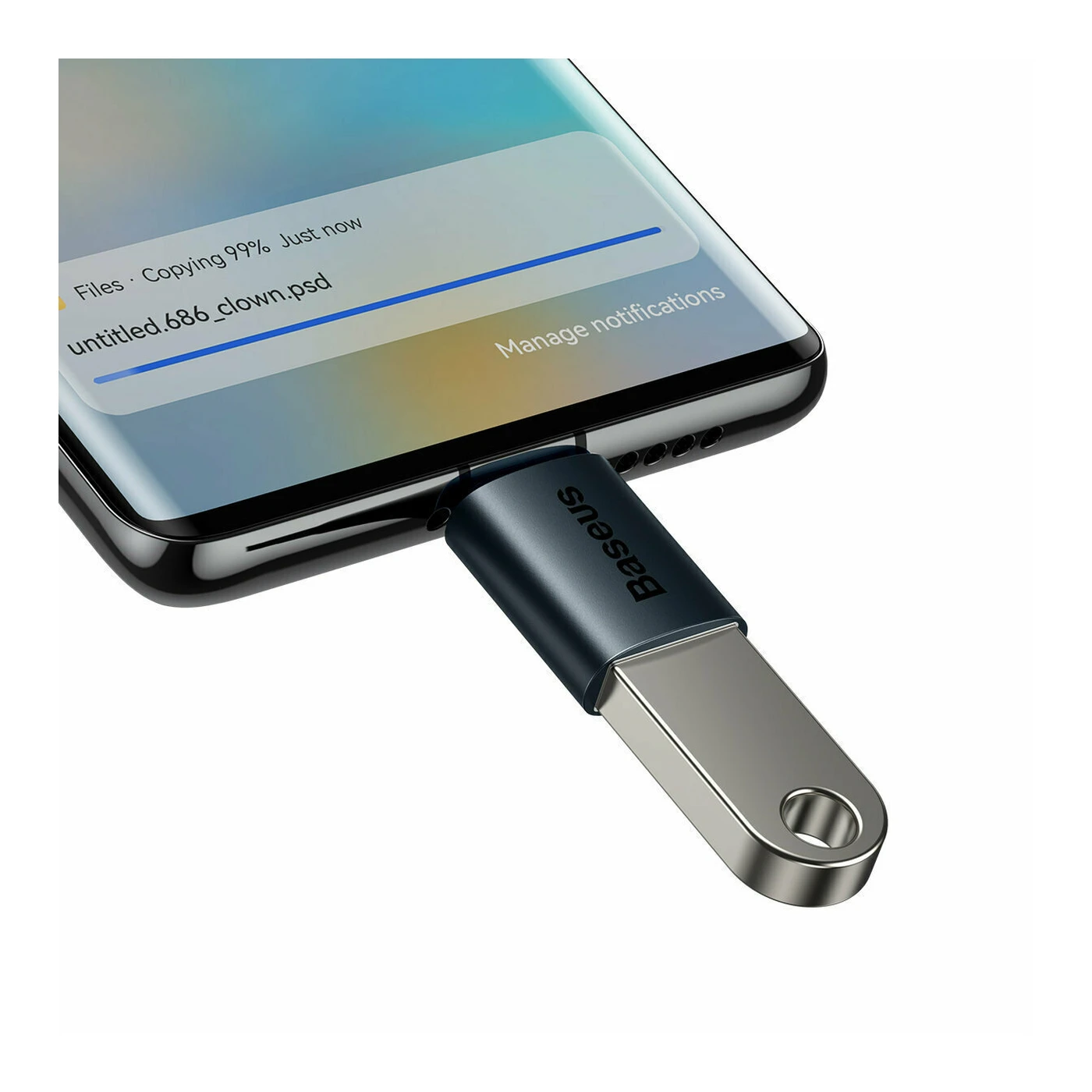 Baseus Ingenuity USB-C to USB-A Adapter Blue 2 Baseus Ingenuity USB-C to USB-A Adapter