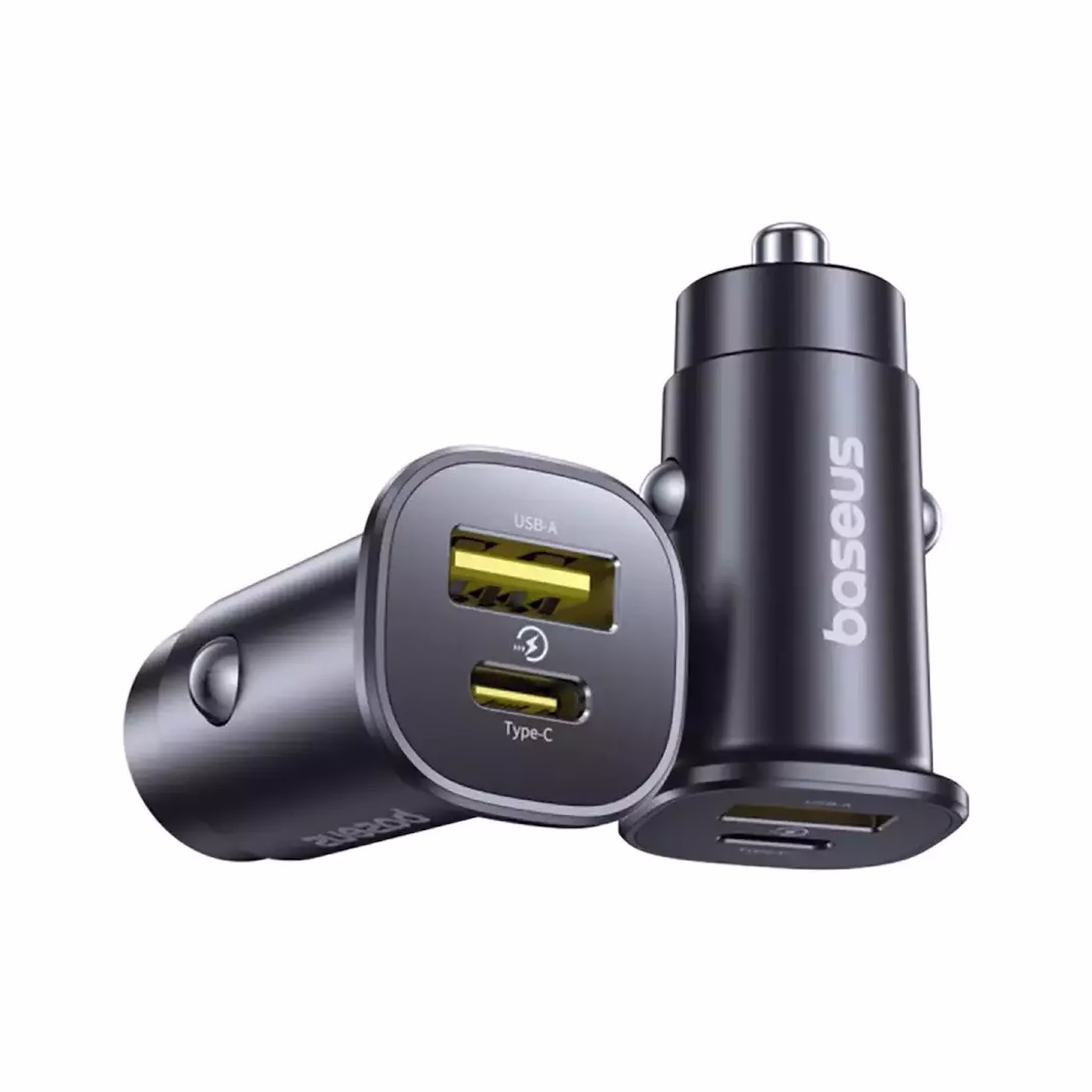 baseus gotrip car charger 1xusb c 1xusb a 30w