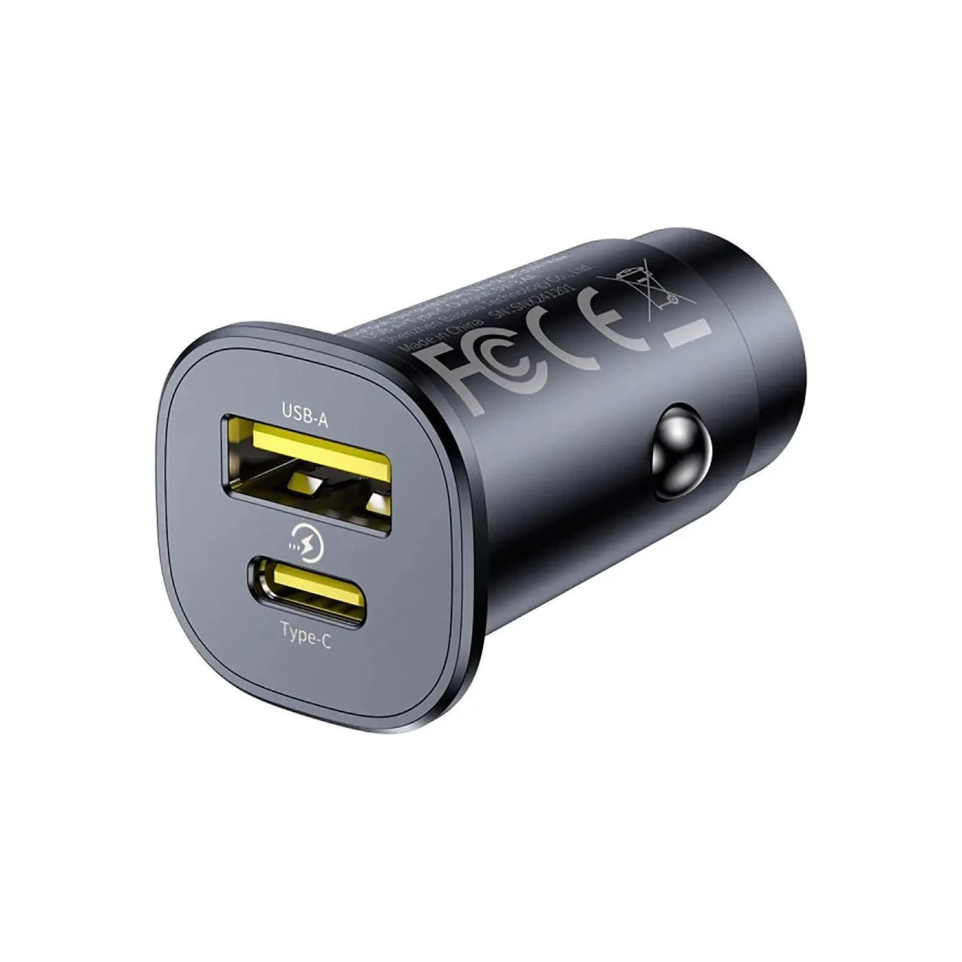 baseus gotrip car charger 1xusb c 1xusb a 30w