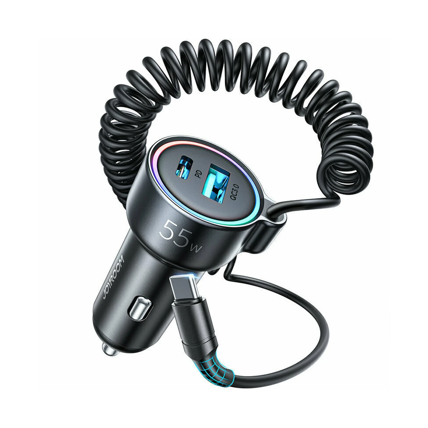 joyroom car charger 3in1 & type c cable jr cl07