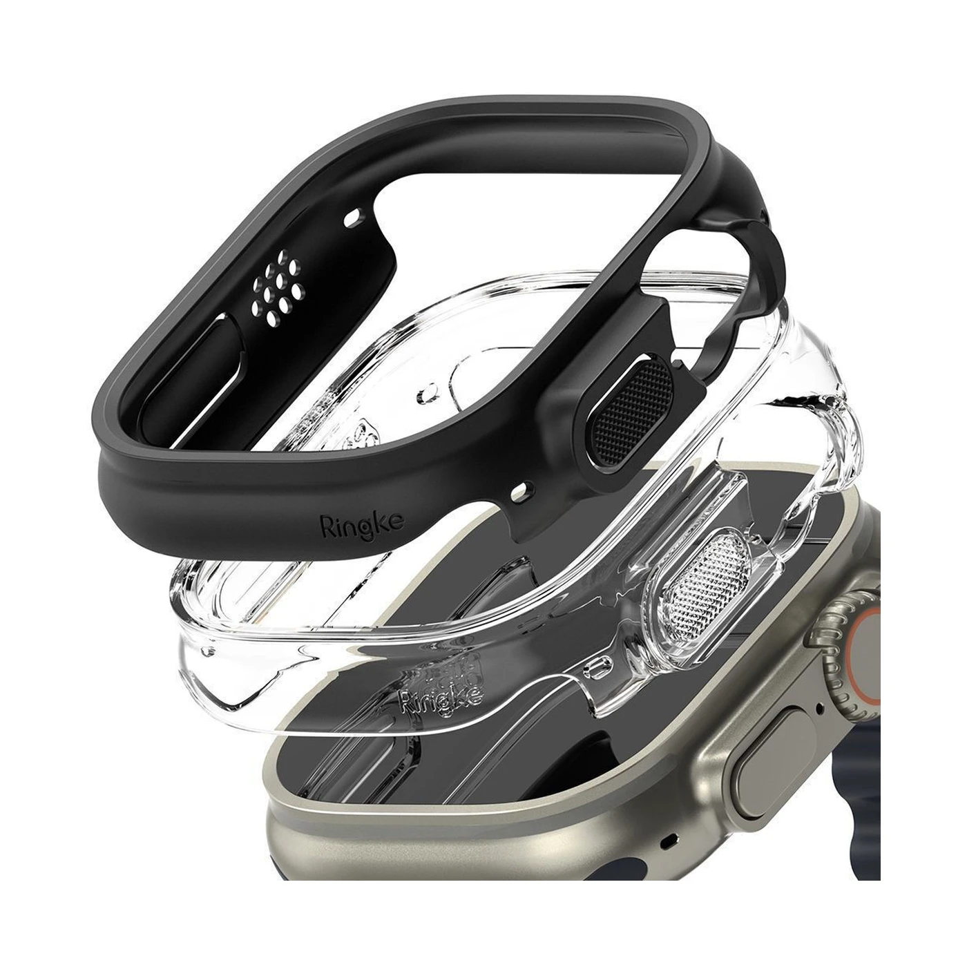 Ringke Slim Clear & Black Apple Watch Ultra 49mm 2pcs 2