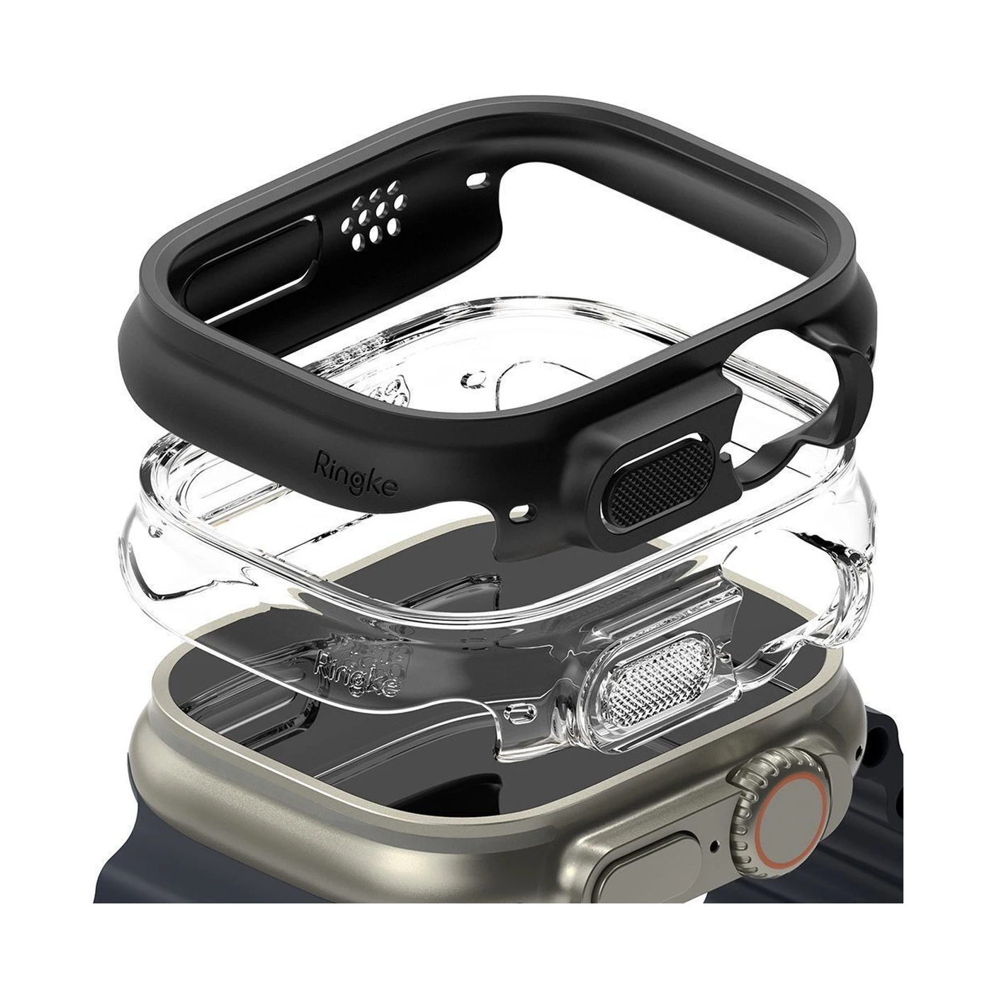 Ringke Slim Clear & Black Apple Watch Ultra 49mm 2pcs 2