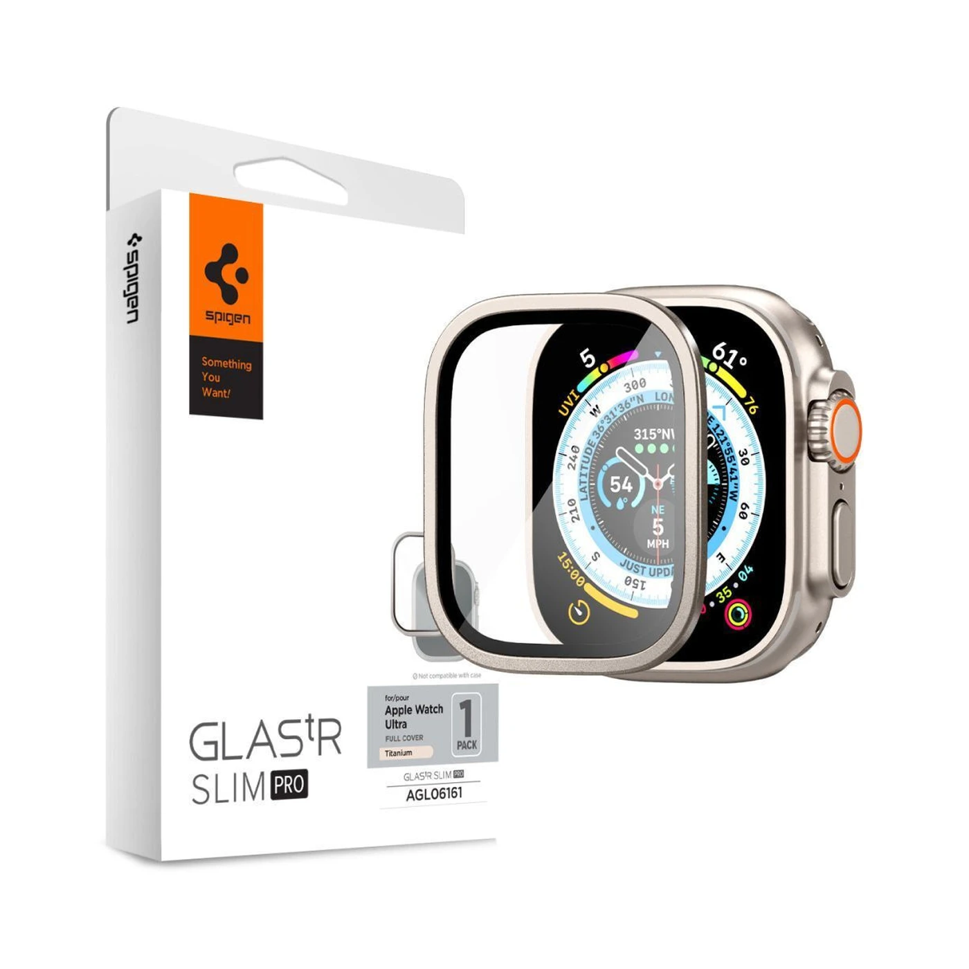 Spigen Glass tR Slim Pro Titanium Apple Watch Ultra 49mm 3 Spigen Glass tR Slim Pro Titanium Apple Watch Ultra 49mm