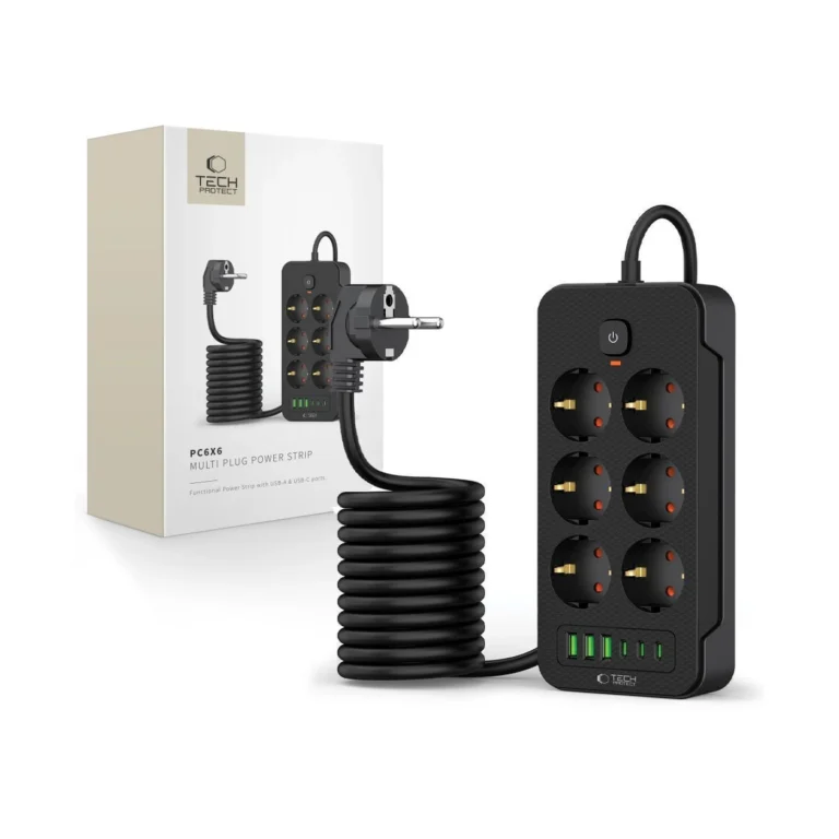 Tech-Protect PC6X6 Multi Plug Power Strip