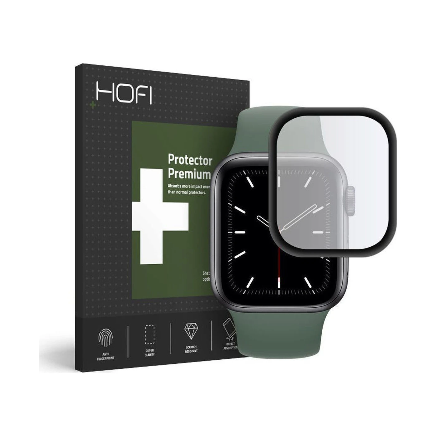 hofi hybrid glass full face tempered glass apple watch 44mm