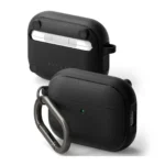 ringke onyx magnetic Θήκη Σιλικόνης με Γάντζο apple airpods pro 3 Μαύρο