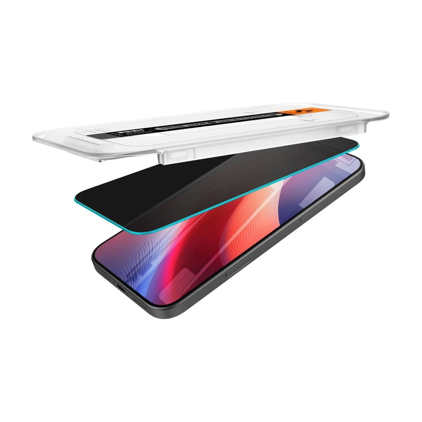 spigen glas.tr ez fit privacy tempered glass iphone 16 pro / 17 / 17 pro 2τμχ