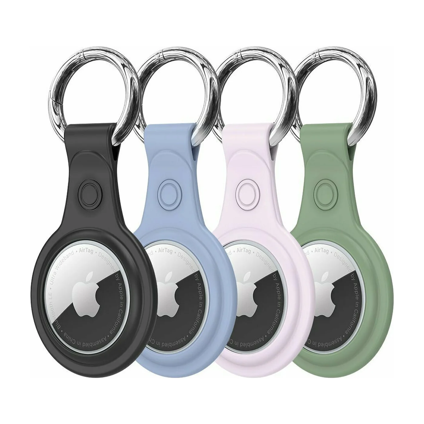 dux ducis flexible keychain loop Θήκη Μπρελόκ για airtag black / green / pink / blue 4τμχ