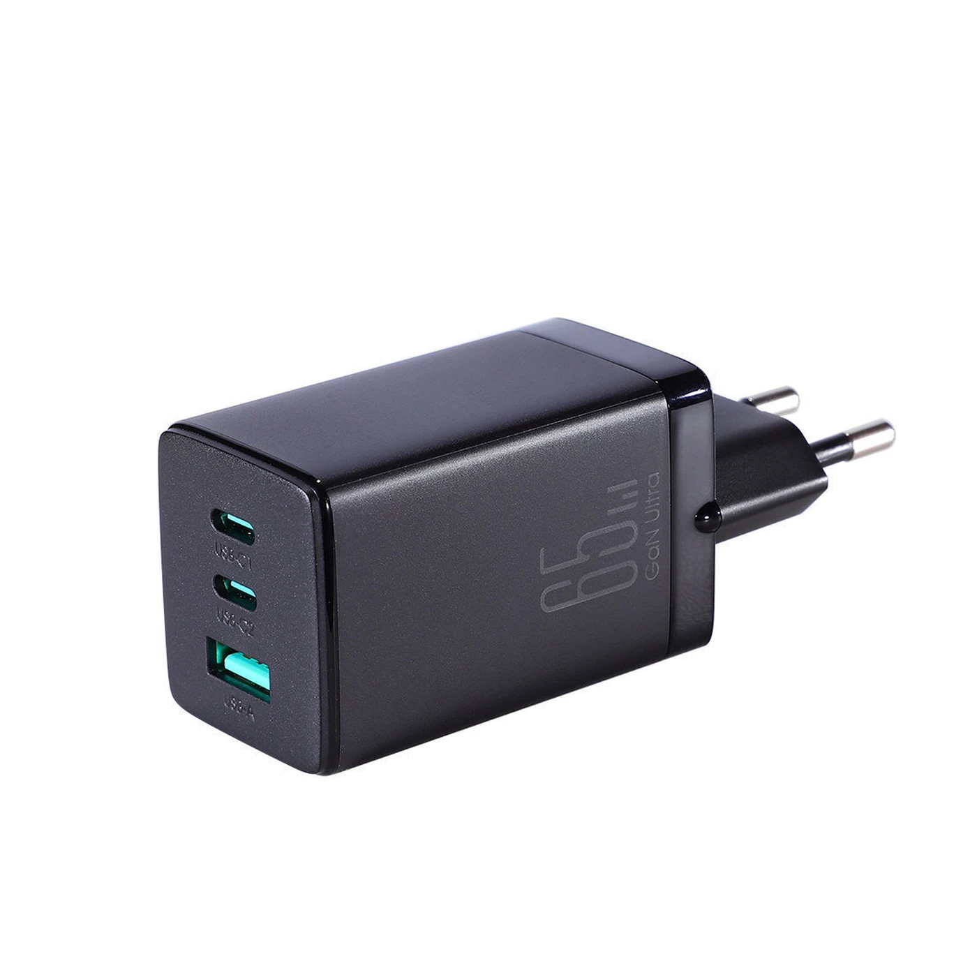 joyroom tcg01 Μαύρος Φορτιστής gan 65w pd με Καλώδιο usb c