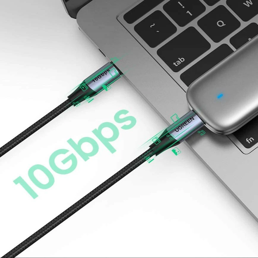ugreen 80150 braided usb 3.1 Καλώδιο usb c 1m