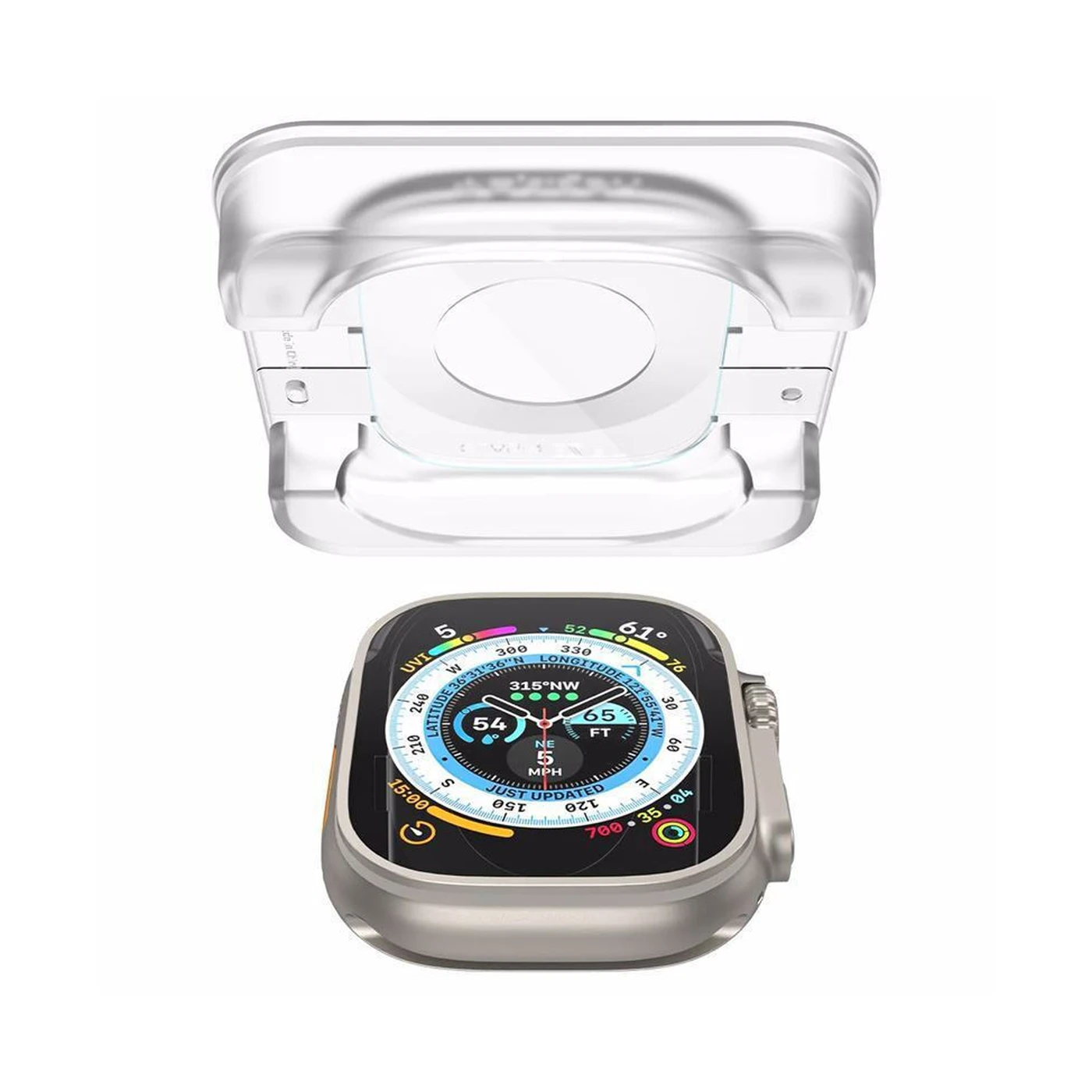 spigen ez fit tempered glass για apple watch ultra 49mm 2τμχ spigen ez fit tempered glass για apple watch ultra 49mm 2τμχ