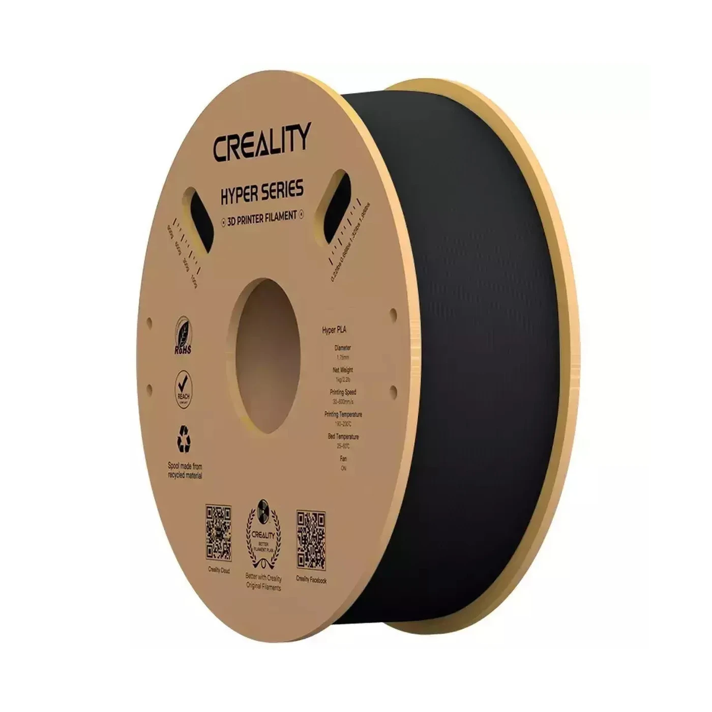 creality3d hyper hs pla 3d printer filament 1.75mm 1kg spool