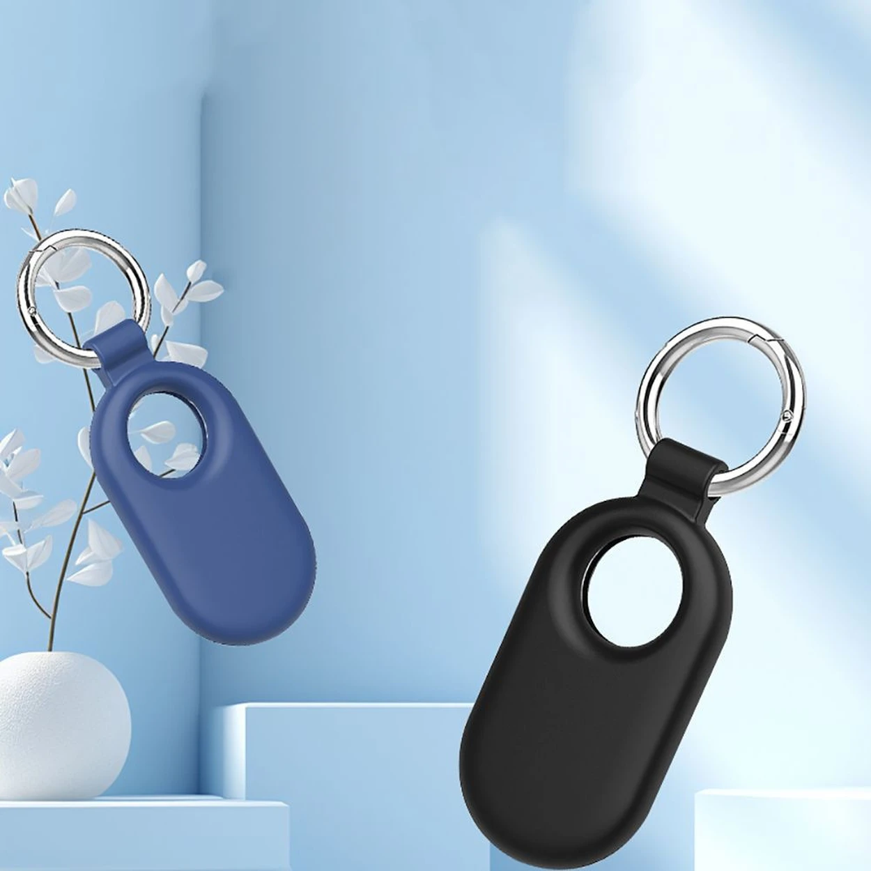 tech protect icon Μαύρη Θήκη Μπρελόκ Σιλικόνης για smarttag2