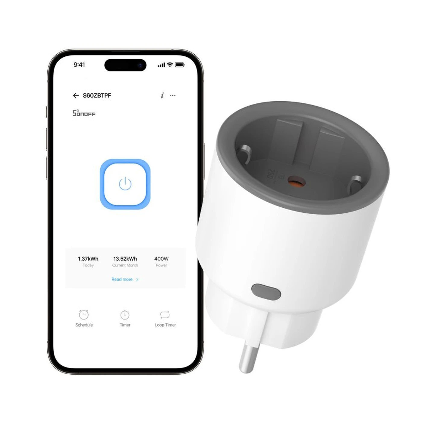 sonoff iplug s60zb Έξυπνη Πρίζα zigbee 3.0 16a 4000w