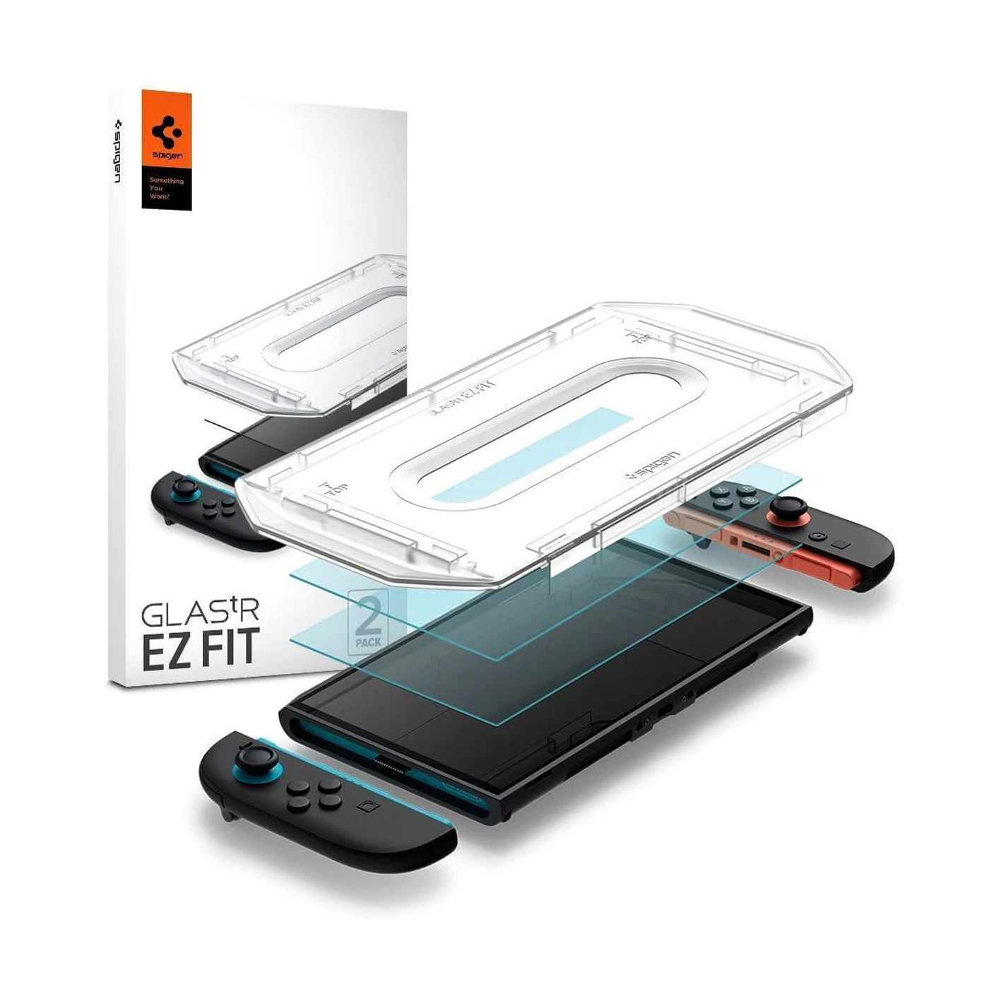 spigen glas.tr ez fit Τζαμάκι Προστασίας για nintendo switch 2 2τμχ