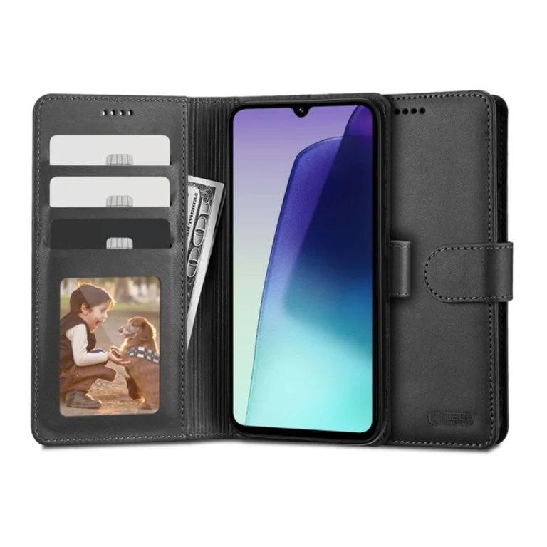 tech protect wallet Μαύρη Θήκη Βιβλίο για xiaomi redmi 15c/poco c85