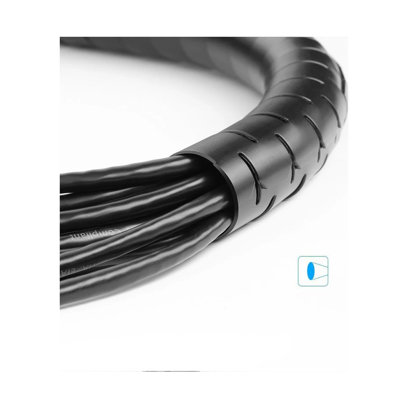 ugreen lp121 Μαύρο Σπιράλ Καλωδίων 25mm