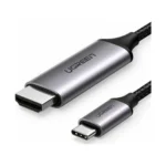 ugreen mm142 braided Μαύρο Καλώδιο usb c σε hdmi 2.0 4k 60hz 1.5m