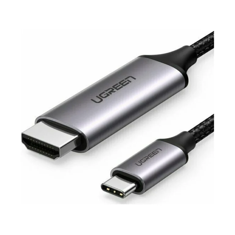 ugreen mm142 braided Μαύρο Καλώδιο usb c σε hdmi 2.0 4k 60hz 1.5m