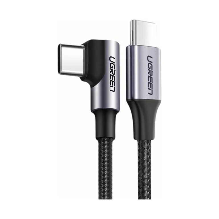 ugreen us255 angle braided usb 2.0 Μαύρο Καλώδιο usb c 60w pd