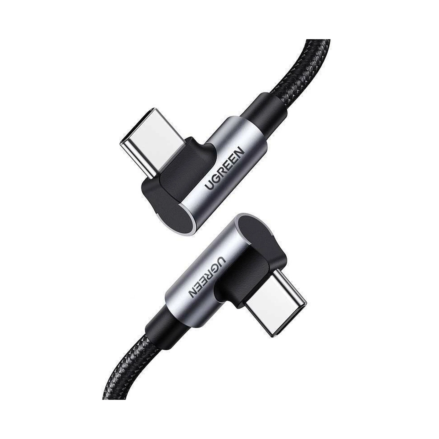 ugreen us335 angle braided usb 2.0 Μαύρο Καλώδιο usb c 100w pd
