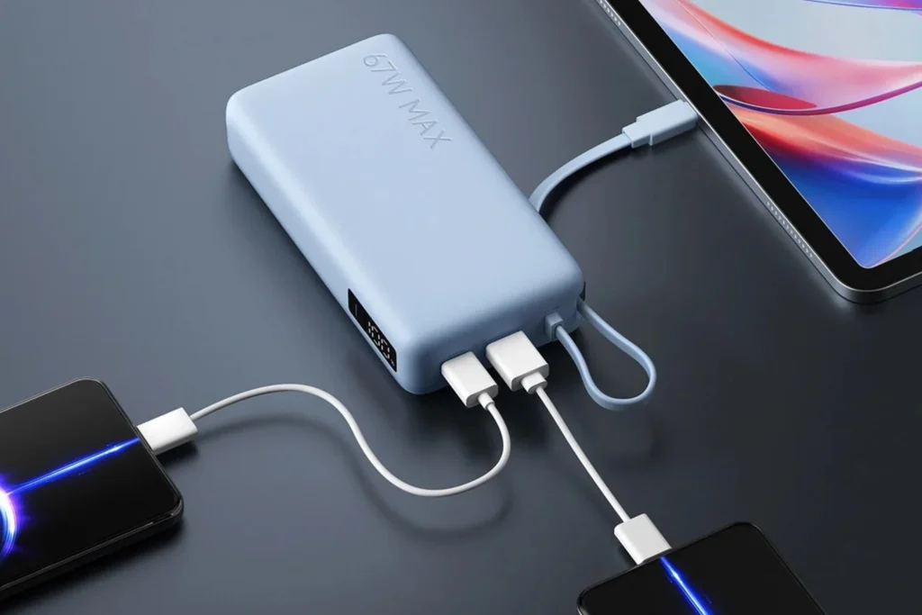 xiaomi powerbank 20000mah 67w intergrated cable