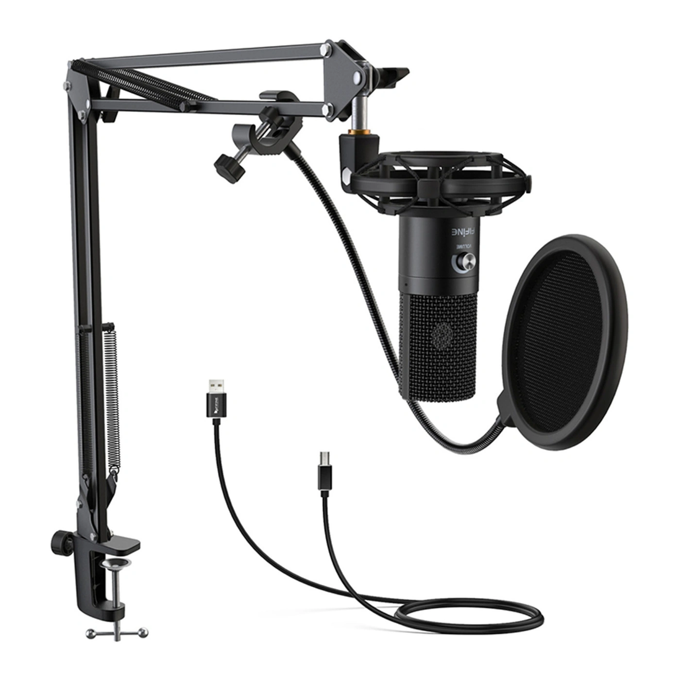 fifine t669 Σετ Πυκνωτικό Μικρόφωνο usb shock mounted