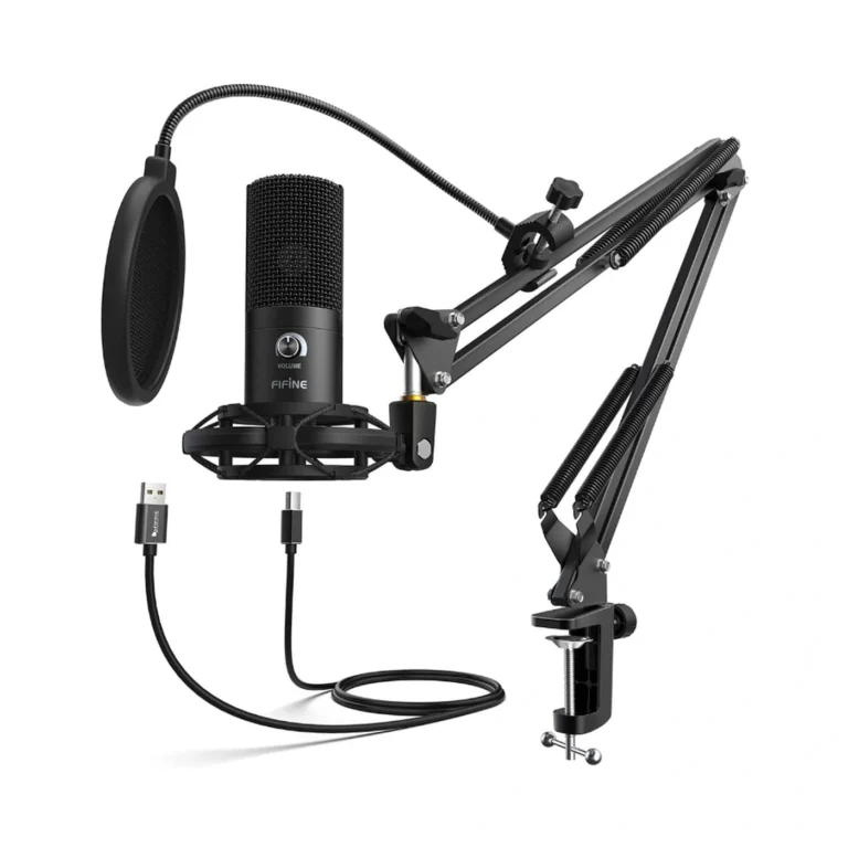 fifine t669 Σετ Πυκνωτικό Μικρόφωνο usb shock mounted