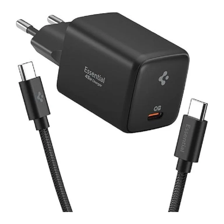 spigen arcstation essential Μαύρος Φορτιστής gan pd 45w