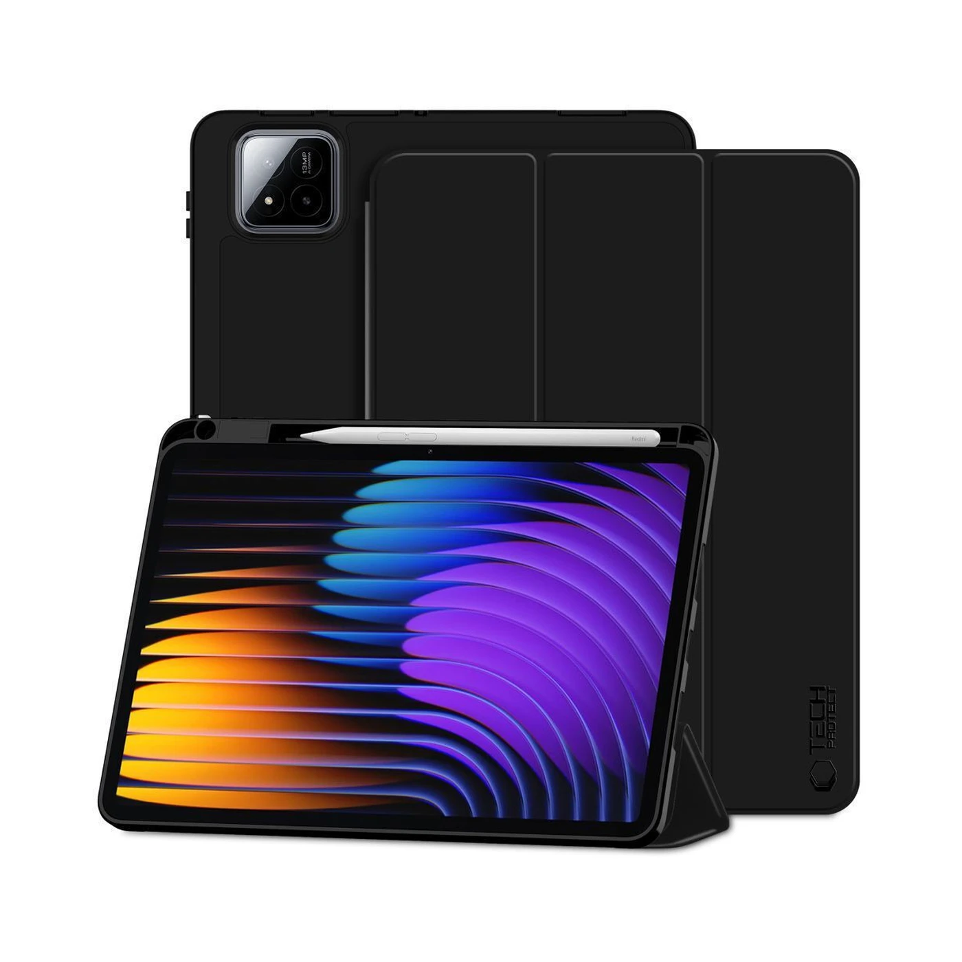 tech protect sc pen flip cover Μαύρη Θήκη για xiaomi pad 7/pad 7 pro