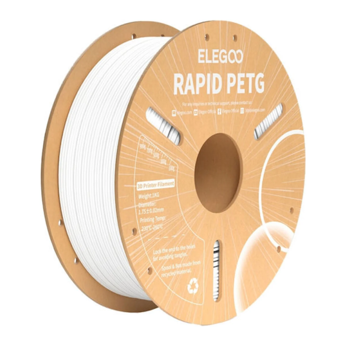 Elegoo PETG 3D Printer Filament 1.75mm Spool