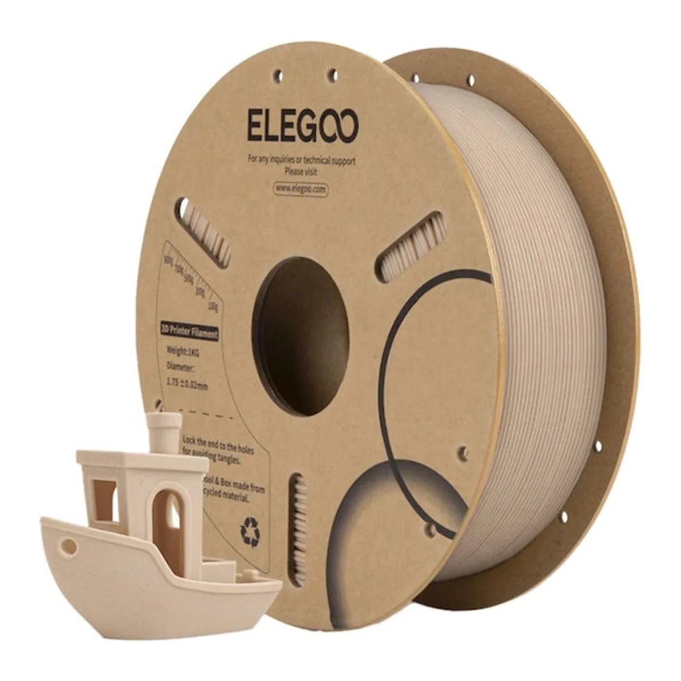Elegoo PLA 3D Printer Filament Spool Καφέ